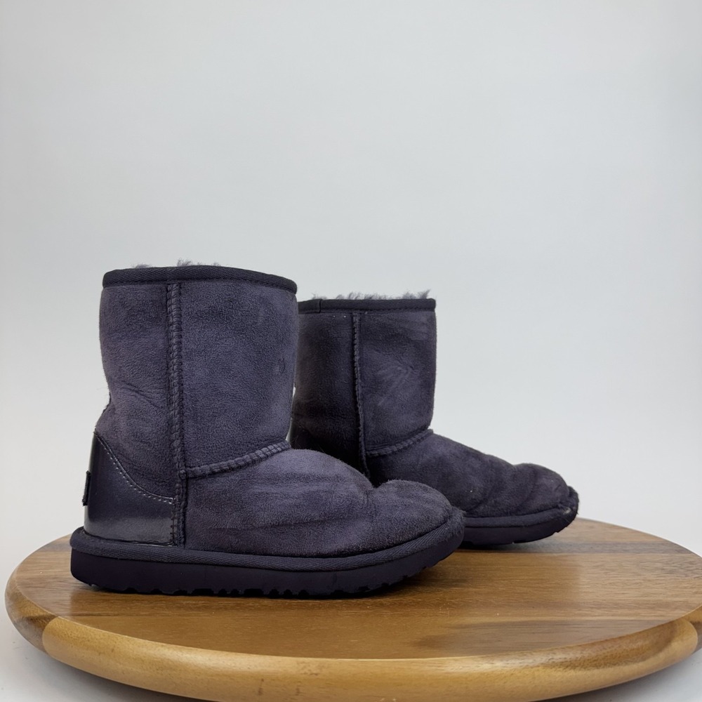 Little Kids Ugg Classic II‎ Purple Suede Wool Lined Comfort Causal Boots Size 13